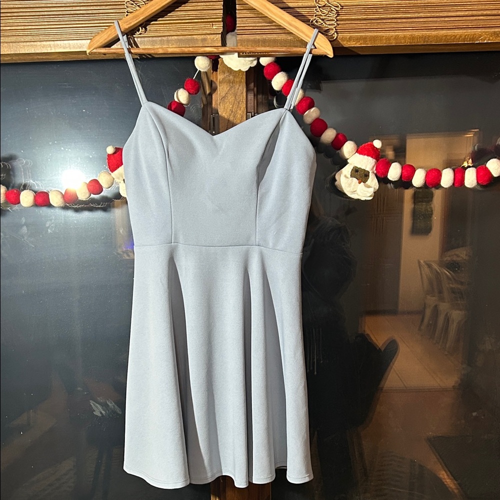 City Triangles Light Gray Mini Dress